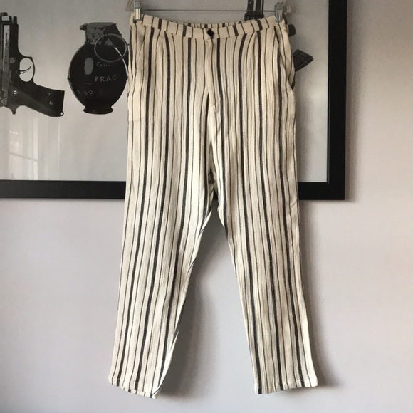 Zara baggy textured striped trousers S New - Picture 2 of 14